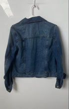 Load image into Gallery viewer, Michael Kors Womens Blue Denim Cotton Long Sleeve Button Front Jacket Size M