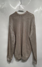 Load image into Gallery viewer, Forever 21 Mens Beige Long Sleeve Crew Neck Open Knitted Pullover Sweater Size L