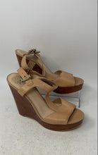 Load image into Gallery viewer, Vince Camuto Womens Mathis Brown Leather Wedge Heel Platform Sandals Size 9.5M