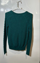 Load image into Gallery viewer, Gap Womens Green Long Raglan Sleeve Round Neck Cable-Knit Pullover Sweater Sz XS