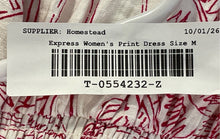 Load image into Gallery viewer, Express Womens White Red Printed Spaghetti-Strap Mini Wrap Dress Size Medium