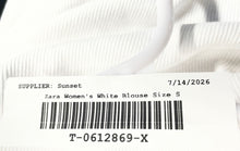 Load image into Gallery viewer, Zara Womens White Cotton Flutter Sleeve Square Neck Cropped Blouse Top Size S