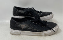 Load image into Gallery viewer, Guess Womens Goodone Black Quilted Leather Lace-Up Sneaker Shoes Size 7.5M