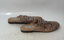 Load image into Gallery viewer, Steve Madden Womens Kori Brown Blue Leather Slip-On Mule Sandals Size 8