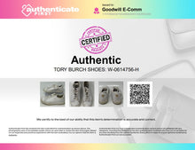Load image into Gallery viewer, Authentic Tory Burch Womens White Leather Sneaker Shoes Size 6.5M Damaged