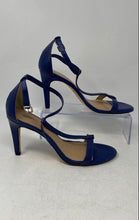 Load image into Gallery viewer, Antonio Melani Womens Blue Leather Stiletto Heel Ankle Strap Sandals Size 8M