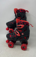 Load image into Gallery viewer, Roller Derby Unisex Kids Black Red Adjustable Strap Roller Skates Size 3-6