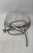 Load image into Gallery viewer, Michael Kors Womens Cream Crocodile Embossed Leather Jet Set Crossbody Bag