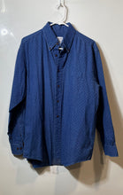 Load image into Gallery viewer, Brooks Brothers Mens Blue Geometric Print Long Sleeve Button-Up Shirt Size M