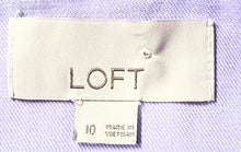 Load image into Gallery viewer, Loft Womens Light Purple Long Sleeve Pockets Notch Lapel One-Button Blazer Sz 10