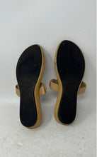 Load image into Gallery viewer, Contesa Womens Brown Leather Slip-On Open Toe Thong Sandals Size 5