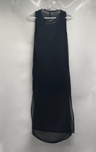 Load image into Gallery viewer, Zara Womens Black Sleeveless Round Neck Side Slit A-Line Dress Size XS