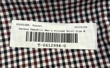 Load image into Gallery viewer, Banana Republic Mens Multicolor Gingham Untucked Fit Button-Up Shirt Size M