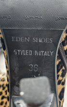 Load image into Gallery viewer, Eden Womens Multicolor Animal Print Pointed Toe Side Zip Riding Boots Size EU 36