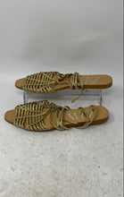 Load image into Gallery viewer, Zara Womens Golden Tone Braided Strap Open Toe Strappy Sandals Size EUR 37