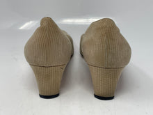 Load image into Gallery viewer, Authentic Salvatore Ferragamo Womens Beige Suede Pump Heels Size 9 Stained
