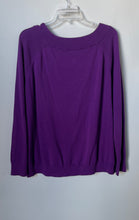 Load image into Gallery viewer, Lauren Ralph Lauren Womens Cotton Purple Buckle Detail Pullover Sweater Size 1X