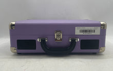Load image into Gallery viewer, Jorlai Model J-TT300 Purple Bluetooth 3-Speed Portable Record Player Untested