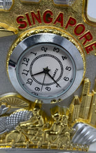 Load image into Gallery viewer, Gold And Silver-Tone Singapore City Palace Home Decorative Quartz Desk Clock