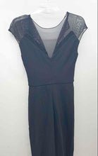 Load image into Gallery viewer, Nicole Miller Womens Black Mesh Cap Sleeve Crew Neck Long Maxi Dress Size 2