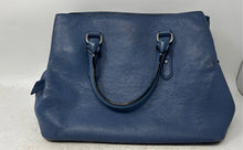 Load image into Gallery viewer, Kate Spade Womens Blue Pebbled Leather Double Handle Magnetic Satchel Bag