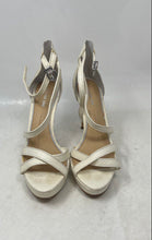 Load image into Gallery viewer, Gianni Bini Womens Corrielle White Leather High Platform Heels Size 9.5M