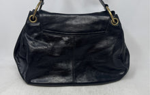 Load image into Gallery viewer, Kate Landry Womens Black Leather Studded Braided Strap Pleated Shoulder Bag