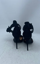 Load image into Gallery viewer, Steve Madden Womens Desire Black High Stiletto Ankle Strap Heels Size 7.5M