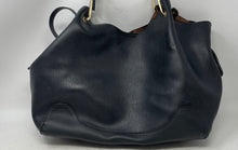 Load image into Gallery viewer, Sondra Roberts Womens Black Leather Inner Pocket Double Handle Shoulder Handbag