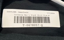 Load image into Gallery viewer, Converse Mens Cons Black Short Sleeve Crew Neck Pullover T-Shirt Size Medium