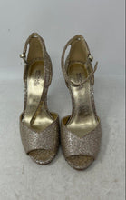 Load image into Gallery viewer, Michael Kors Womens Cambria Gold Stiletto Heel Ankle Strap Sandals Size 5 M