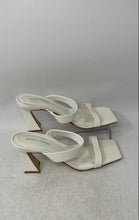 Load image into Gallery viewer, Marc Fisher Womens Zasha White Patent Leather Block Heel Slide Sandals Size 8.5M