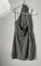 Load image into Gallery viewer, Forever 21 Womens Black Gingham Print Sleeveless Mini Dress Size Medium