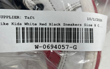 Load image into Gallery viewer, Nike Unisex Baby Air Jordan 1 AQ2665-161 White Red Black Sneakers Shoes Size 8C