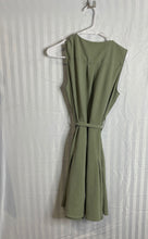 Load image into Gallery viewer, DKNY Womens Green Sleeveless V-Neck Short Wrap Dress Size 12