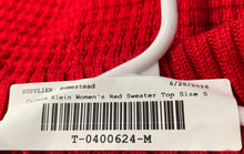 Load image into Gallery viewer, Calvin Klein Womens Red Long Sleeve Cowl Neck Pullover Tunic Sweater Size Small