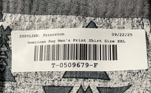 Load image into Gallery viewer, American Rag Mens Black Geometric Print Cotton Collared Button-Up Shirt Size XXL