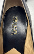 Load image into Gallery viewer, Michael Kors Womens Black Leather Peep-Toe Stiletto Pump Heels Size 7M