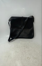 Load image into Gallery viewer, Details Womens Black Leather Adjustable Strap Flap Crossbody Handbag
