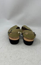 Load image into Gallery viewer, Pons Womens Green Beige Leather Peep Toe Ankle Strap Sandals Size 7