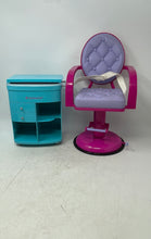 Load image into Gallery viewer, Set Of 2 Pcs American Girl Multicolor Salon Chair Vanity Furniture Accessories
