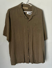 Load image into Gallery viewer, Tommy Bahama Mens Green Silk Pockets Short Sleeve Collared Button-Up Shirt Sz XL