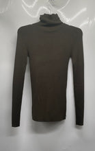 Load image into Gallery viewer, Express Womens Dark Green Long Sleeve Turtleneck Ribbed Pullover Sweater Size M