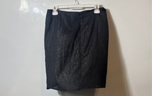 Load image into Gallery viewer, Loft Womens Black Shimmer Front Knot Back Zip Short Length Mini Skirt Size 6