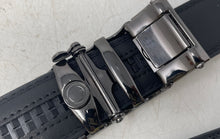 Load image into Gallery viewer, Unbranded Mens Black Leather Automatic Lock Buckle Adjustable Dress Belt Size 50