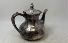 Load image into Gallery viewer, Pairpoint Silver-Tone Engraved Round Base Hinged Lid Serving Teapot