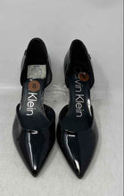 Load image into Gallery viewer, Calvin Klein Womens Gloria Black Leather Slip-On Pointed Toe Pump Heels Size 8 M