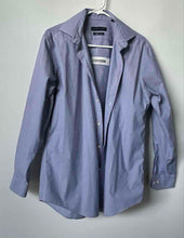 Load image into Gallery viewer, Tommy Hilfiger Mens Blue White Striped Athletic Fit Dress Shirt Size 15 32/33