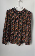 Load image into Gallery viewer, Loft Womens Multicolor Floral Long Sleeve Split Neck Pullover Blouse Top Size SP
