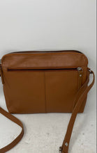 Load image into Gallery viewer, Wise Owl Womens Brown Leather Adjustable Strap Outer Zip Pockets Crossbody Bag